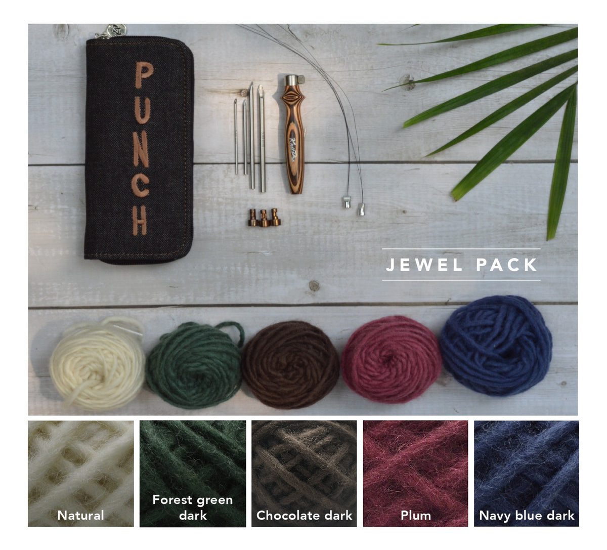 Punch Needle + Yarns starter packs Shuttles and Needles