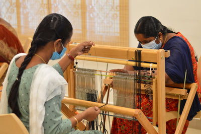 Chinmaya schools introducing weaving to children