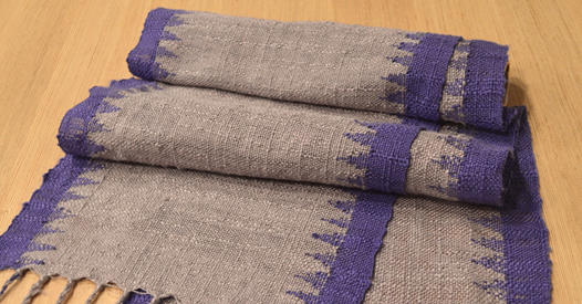 Silk scarf with 'corvai' temple border – Shuttles and Needles